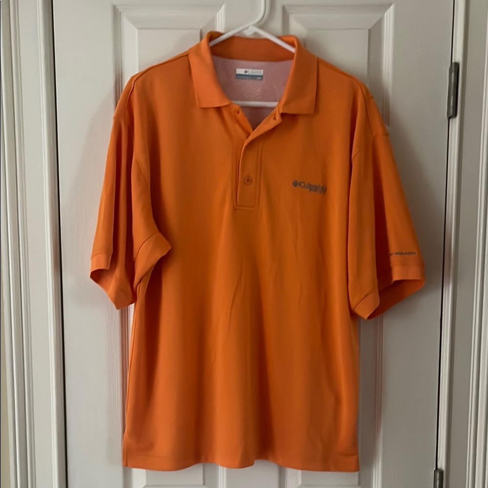 Columbia Orange Polo Shirt Classic Style